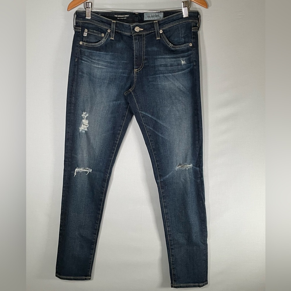 AG Adriano Goldschmied–The Legging Ankle Super Skinny Distressed Jeans Size 30R - Picture 3 of 15